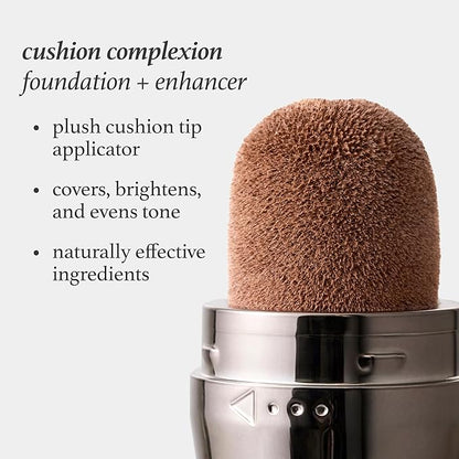 Julep Cushion Complexion Medium Coverage Foundation - Linen | Covers, Brightens & Evens Skin Tone | On-The-Go Cushion Applicator | Hyaluronic Acid, Vitamin B5 & E