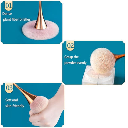 1Pcs 30ml/1Oz Empty Loose Powder Container and 1Pcs Make-Up Powder Brush