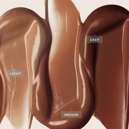 FLOWER BEAUTY By Drew Barrymore Lowlight Liquid Contour - Natural Finish + Buildable Coverage - Built-In Cusion Applicator - Deep