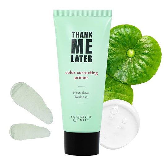 Elizabeth Mott Bundle : Color Correcting Face Primer, Eye Shadow Primer & 3-in-1 Dewy Setting Spray - Neutralizes Redness, Long-Lasting, Hydrating Makeup Set