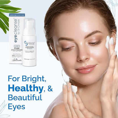 All-in-One Eyelid and Eyelash Cleanser for Extensions, Lash Extension Kit Essential, Enriched with Tea Tree Oil, Helps Ease Tired Eyes, 100 ml - EyeCleanse