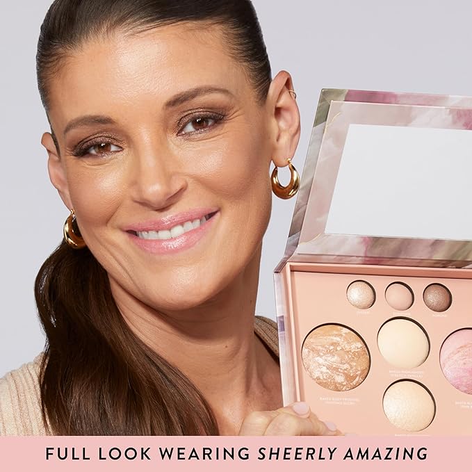 LAURA GELLER NEW YORK Own Your Age Kit: Best of the Best Palette and Jelly Balm Tinted Lip Color, Sheerly Amazing and Retractable Angled Kabuki Brush