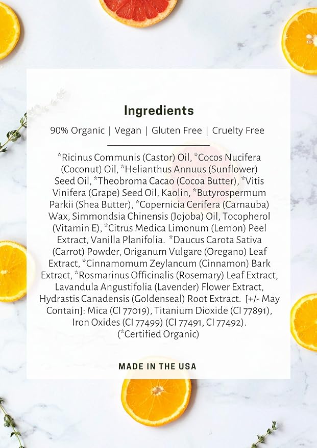 Mom's Secret 100% Natural Lip Gloss, Organic, Vegan, Gluten Free, Cruelty Free, Made in the USA, 0.18 oz. (No Way Rose)