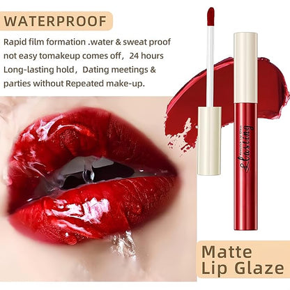 12PCS Matte Liquid Lipstick Set Non-Stick Cup and Not Fade Pigmented Lipstick Long-Lasting Waterproof Velvet Lipgloss Kit Makeup for Girls and Women (Set 03)