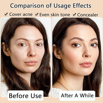 Airbrush Foundation Makeup Spray with Brush,Full Coverage Foundation for Waterproof Breathable,Natural Matte Finish,Concealer Moisturizing Foundation for Dry Skin (01/fair, 2.28 FL.OZ)