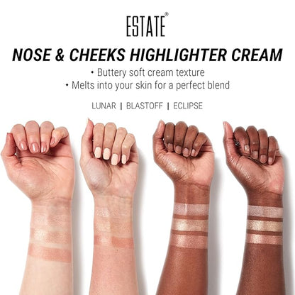 Estate Cosmetics Spacebound Highlighter – Cheeks & Nose Cream Formula – 3.5 g (0.12 oz) (Eclipse)