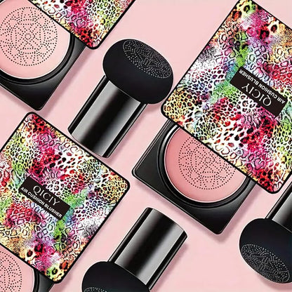 Cream Blush Air Cushion Mushroom Head Blush makeup Lightweight Smooth,Cherry Red