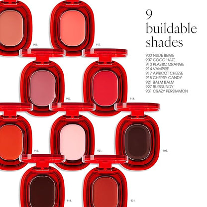 PLAT LIPS 921 BALM BALM, Lip & Cheek, Lightweight, Naturally Dewy+ Glowy Finish, Blendable & Buildable Formula (1.2g, 0.003 oz.)