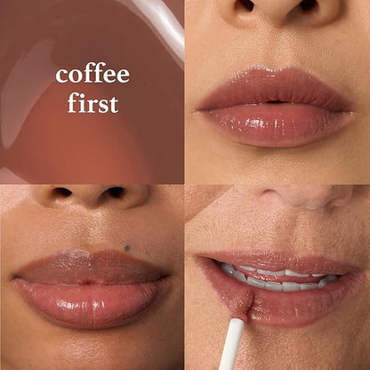 Julep So Plush Plumping Lip Gloss – High-Shine, Non-Sticky Lip Color - Vitamin E for Soothing & Repair – Cruelty-Free, Moisturizing Gloss – Coffee First