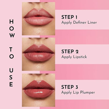 Forget the Filler Lip-Plumping Line-Smoothing Satin Cream Lipstick, Tropic, Pink, 0.1 Ounce