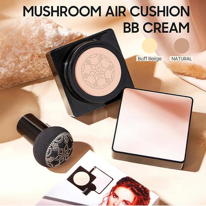 Air Cushion CC Cream Foundation - Moisturizing BB Cream Makeup with Screw Lid Concealer, Matte, Waterproof & Oil Control Concealer, Even Skin Tone, All-Day Hold (Natural)