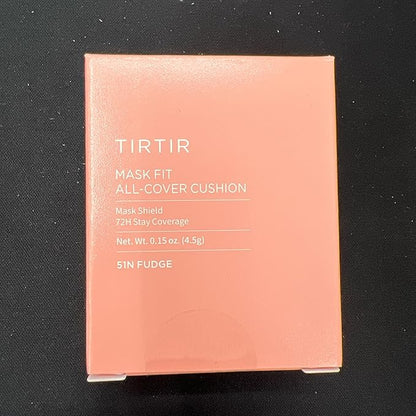 [*Mini Size*] TIRTIR All Cover Pink Cushion | Korean Cushion Foundation, (#51N Fudge, 0.15 Fl Oz)