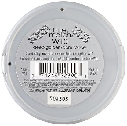 L'Oreal Paris True Match Powder, Deep Golden, 0.33 Ounces