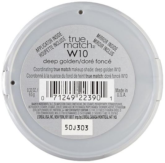 L'Oreal Paris True Match Powder, Deep Golden, 0.33 Ounces