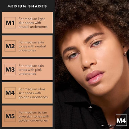 COVER FX Complete Coverage Kit: Total Cover Cream Foundation - Shade M2 + Custom Cover Blending Brush