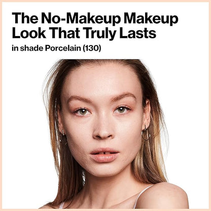 Revlon ColorStay Light Cover Liquid Foundation, Hydrating Longwear Weightless Makeup with SPF 35, Light-Medium Coverage for Blemish, Dark Spots & Uneven Skin Texture, 130 Porcelain, 1 fl. oz.