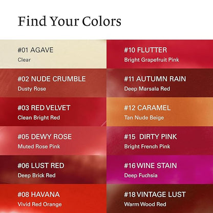 Melixir Vegan Lip Butter #11 Autumn Rain(Tinted) (+11 more colors), Bee Free, Petrolatum Free, Deep Nourishing Plant-Based Vegan Chapstick, Lip Balm for Dry, Cracked and Chapped Lips