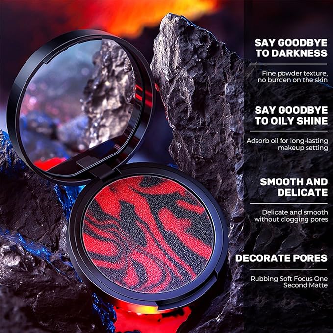 Oil Control Face Pressed Powder,Jelly Pressed Powder Face Makeup Setting Powder,Reduce Pores and Fine lines,Powder Free Delicate and Skin-friendly,Matte Long Lasting Finishing