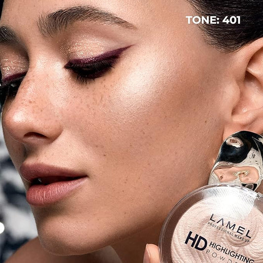 HD Highlighting Face Powder - Natural Glow & Subtle Shimmer Finish, Baked Blendable Pigmented Formula, Long-lasting & Fade-Resistant Wear, 401 12g/0.42 oz