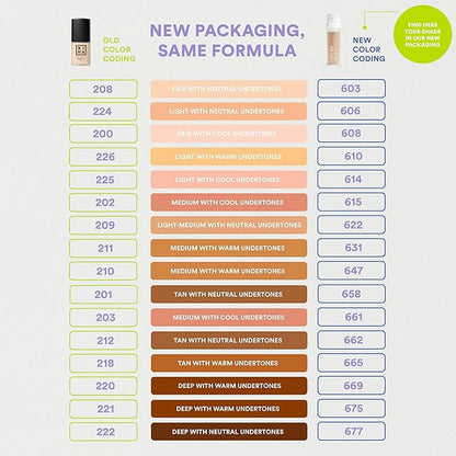 3INA MAKEUP - The 3 in 1 Foundation 669 - Base de Maquillaje Marron oscuro con Subtono Amarillo - Base 3 en 1 con Primer y Corrector - Base Maquillaje con SPF 15 y Vitamina C - Vegan - Cruelty Free