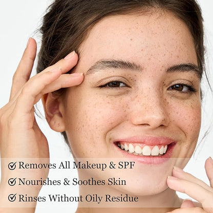 Makeup Remover Cleansing Balm, Gently Melt Stubborn Waterproof Makeup, Mascara, Eye Liner| Hydrating Facial Cleanser with Ceramides, Vit E & Hyaluronic-Acid For Norished Skin, Big Size 3.5 fl oz