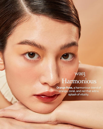 HINCE Mood Enhancer Water Liquid Glow - Non-Sticky & Waterproof Lip Stain for Women - Long Wearing Lip Gloss for Natural and Glass Glow - Moisturizing Liquid Makeup, 0.16 fl.oz. (HARMONIOUS)