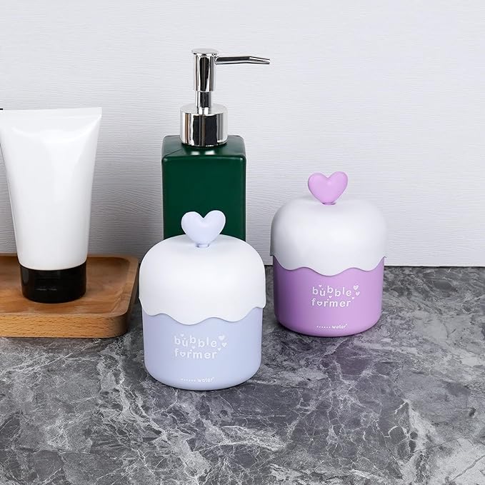Face Cleanser Bubbler, Bubble Maker for Face Wash, Bubble Foamer Device, Gentle Deep Cleanser, Maker Face Foaming Maker for Cleaning (2, Purple)