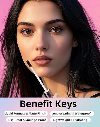KIMUSE Cream Contour Stick Duo + Lip Stain Peel Off Makeup Sticks High Pigmented, Long Lasting, Vegan Face Make Up Sticks