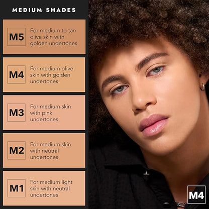 COVER FX Complete Coverage Kit: Total Cover Cream Foundation - Shade M5 + Custom Cover Blending Brush