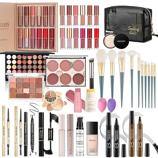 Makeup Kit for Women Full Kit, Makeup Set, Makeup Sets for Women Girls Teens, maquillaje para mujer, Make Up Set Includes Foundation 40 Color Eyeshadow Lipgloss etc Cosmetic Makeup Kit for Girls