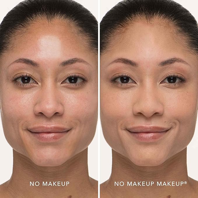 Foundation by No Makeup Makeup | Conceal & Correct with Long-Lasting, Buildable Formula & Lightweight Soft Finish | Cruelty-Free, Vegan, Fragrance-Free | Almond