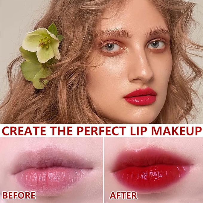 Lip Tint Stain Set,Mini Velvet Lip Tint Watery Lip Stain Long Lasting Waterproof Moisturizing Lip & Cheek Tint,Hydrating,Natural Glossy Liquid Lipstick Lip Gloss Kits for Women(Set 03)
