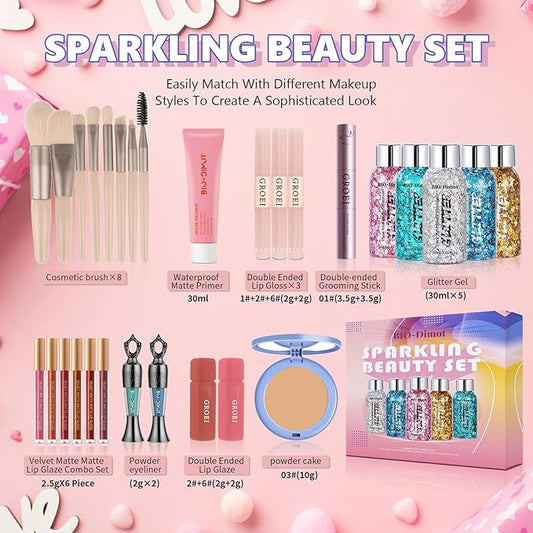 All in One Makeup Set for Women,Professional Makeup Sets for Teens,Makeup Gift for Girls,teen,women,Travel Makeup Kit, Makeup Gift Set for Women,Girls