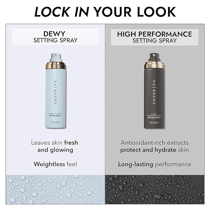 COVER FX Dewy Finish Setting Spray - Makeup Finishing Spray - Shea Butter & Aloe - 4 Fl Oz
