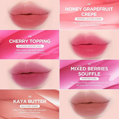 lilybyred Sweet Liar Milky Tint | Korean Moisture Matte Lip Stain, Milk Foam Texture, Hydro-Matte Barrier, Blurring Soft, Lightweight, Long-Lasting, Smudge-Proof, 0.14 oz. (01 Vanilla Bean Cream)