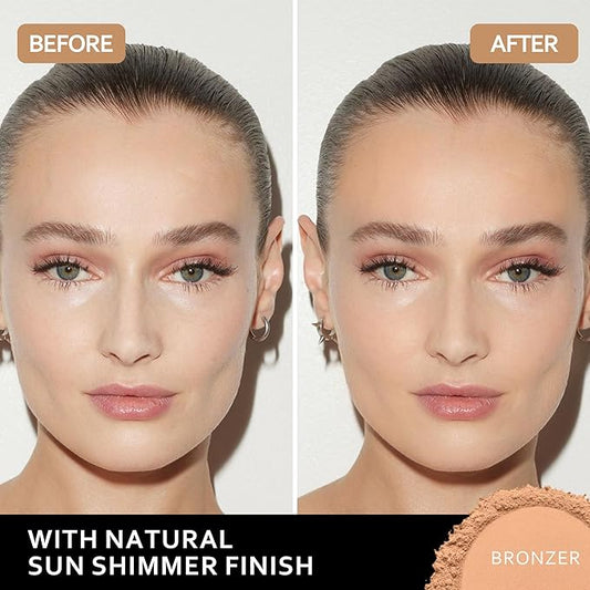 FV Bronzer Powder Long Lasting, Waterproof & Buildable Silky Bronzing Powder, Sunkissed Glow Makeup Finish, Talc-Free Bronzers for Women, Bronzer, 0.28oz