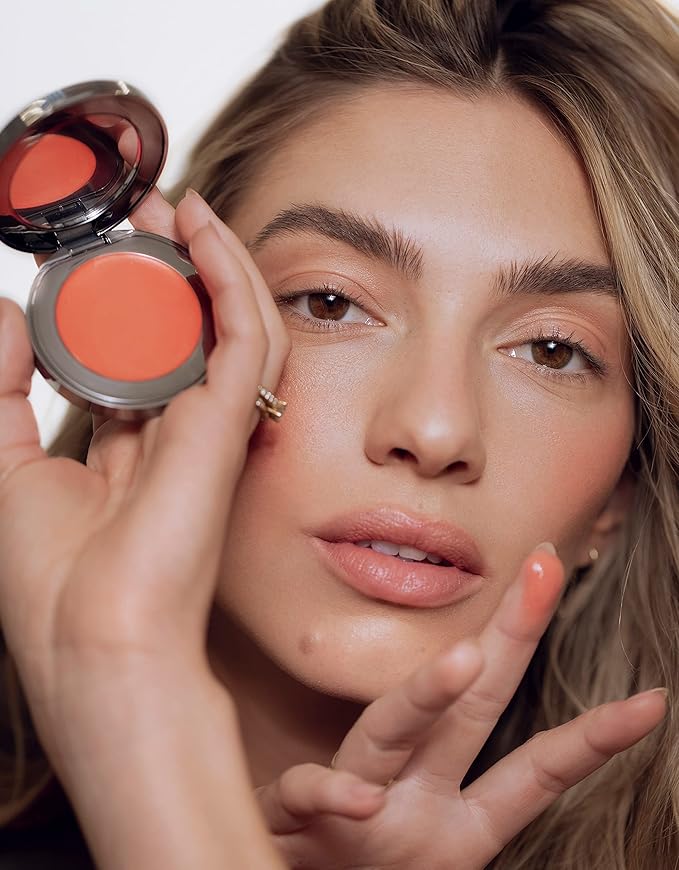 RÓEN - Cheeky Cream Blush | Vegan, Cruelty-Free, Clean Makeup (Peach Flush)