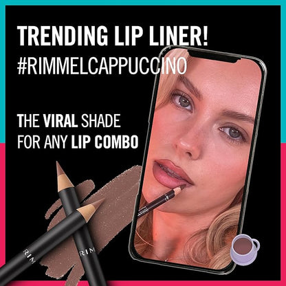 Rimmel Lasting Finish 8HR Soft Lip Liner Pencil - Vibrant, Blendable Formula to Lock Lipstick in Place for 8 Hours - 725 Tiramisu, .04oz