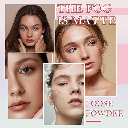 3PCS Loose Setting Powder Set,Lightweight Long Lasting Oil Control Loose Face Powder,Translucent Matte Drying Finishing Setting Powder for All Skin Types