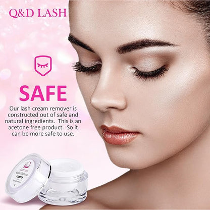 Q&D LASH Eyelash Extension Remover Cream Professional Eyelashes Extensions Adhesive Remover Cream Low Irritation for Sensitive Skin No Irritation No Odor Smell