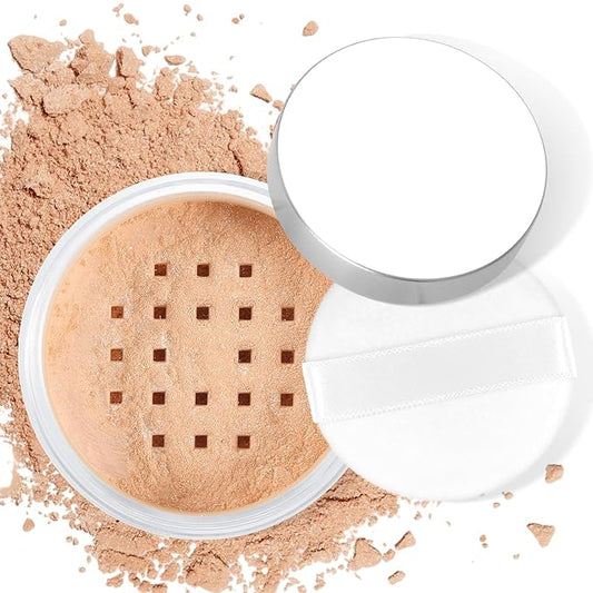 Face Powder Makeup, Shimmering Setting Powder, Oil Control Loose Powder, Matte Highlighter Makeup, Long Lasting Waterproof Concealer Setting Powder for All Skin Tones