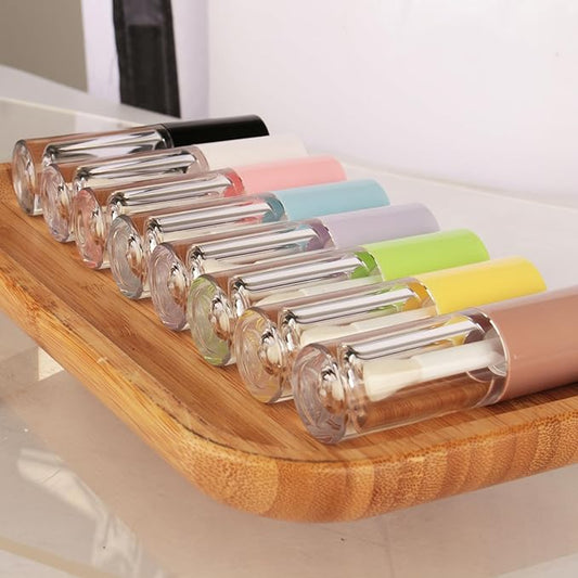 COSIDEA 50pcs Empty Round Silver 6ml big doe foot wand lip gloss tubes for DIY lipgloss lipgloss tube containers with thick wands