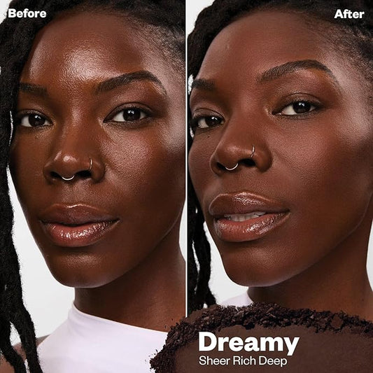 Kosas Cloud Set Face Setting Powder - Smoothing Shine Control, Soft, Sheer Translucent Makeup Finish, Portable & Long-Lasting Loose Pressed Baking Powder - Dreamy (Sheer Rich Deep)