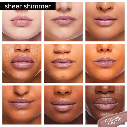 Pure Cosmetics Pure Illumination Lip Gloss - LED-lit Applicator w/Side Mirror - Non-Sticky, Moisturizing & Hydrating Lip Glosses - Soothes & Protects Dry Chapped Lips (Cosmic Latte)