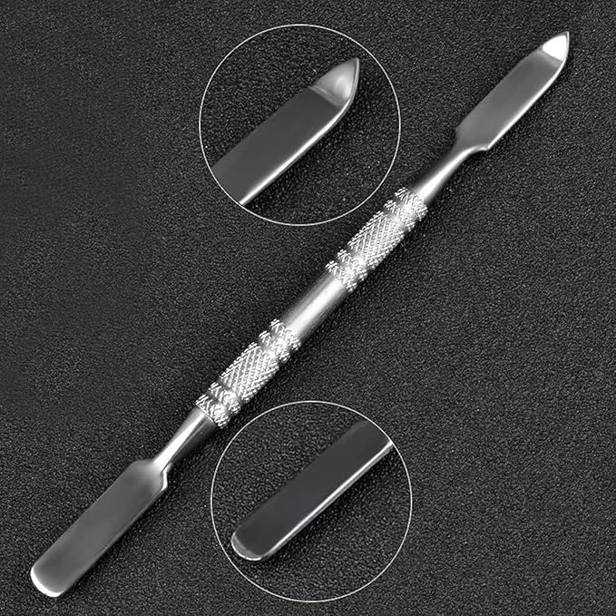 Resin Nail Art Palette Nail Polish Palette with Spatula Nail Pallet for Nail Art Nail Polish Mixing Plate (Blue)