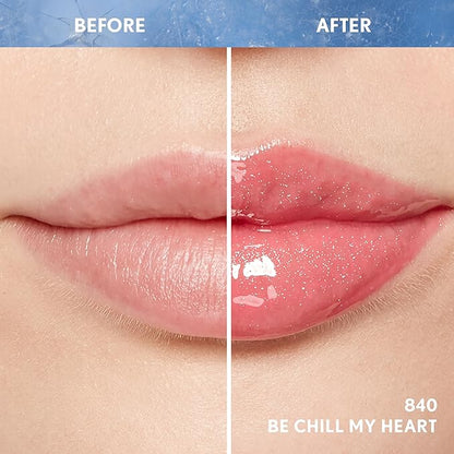 COVERGIRL Clean Fresh Yummy Plumper Lip Gloss, 840 Be Chill My Heart, Shiny, Vegan Formula, Easy to Apply, Minty Flavor, 0.33oz