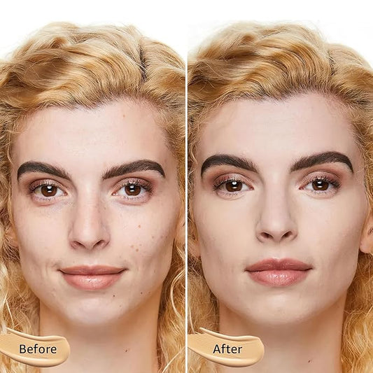 Mushroom Head Air Cushion CC Cream Strong Concealer, Moisturizing BB Cream Makeup Base Primer Even Skin Tone for All Skin Types, Face Makeup Cushion Foundation Long Lasting (Ivory)