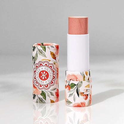 Honeybee Gardens Color Within Reach MultiStick, Glow, Pinky Peachy Nude, Multipurpose Makeup, Natural Glow, Easy Application, Vegan, Cruelty-Free, Net Wt. 0.2 oz