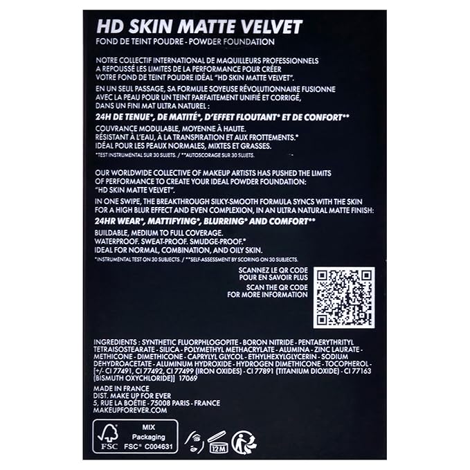 HD Skin Matte Powder Foundation - 1Y18 by Make Up For Ever for Women - 0.38 oz Foundation