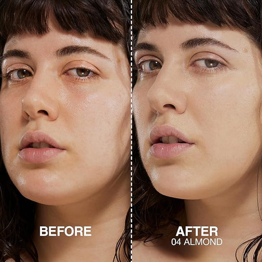 Liquid Foundation & Under Eye Concealer - Make Up Set for Flawless Warm Tone Skin Base - Matte Foundation (Almond) and Liquid Concealer (Panna Cota)